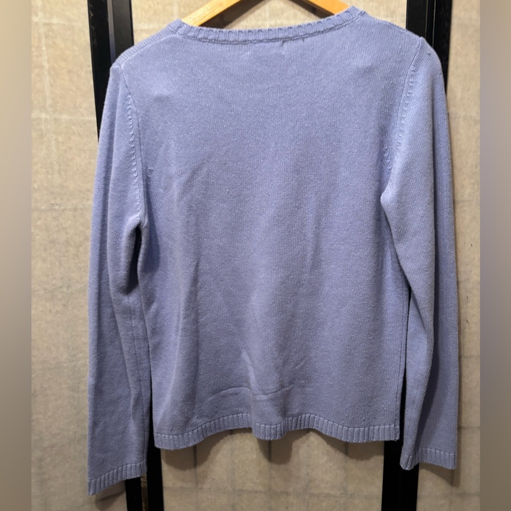 HEKLA&CO Italian Merino Wool Cashmere Blend Side Button Detail Crewneck Sweater - Picture 2 of 7